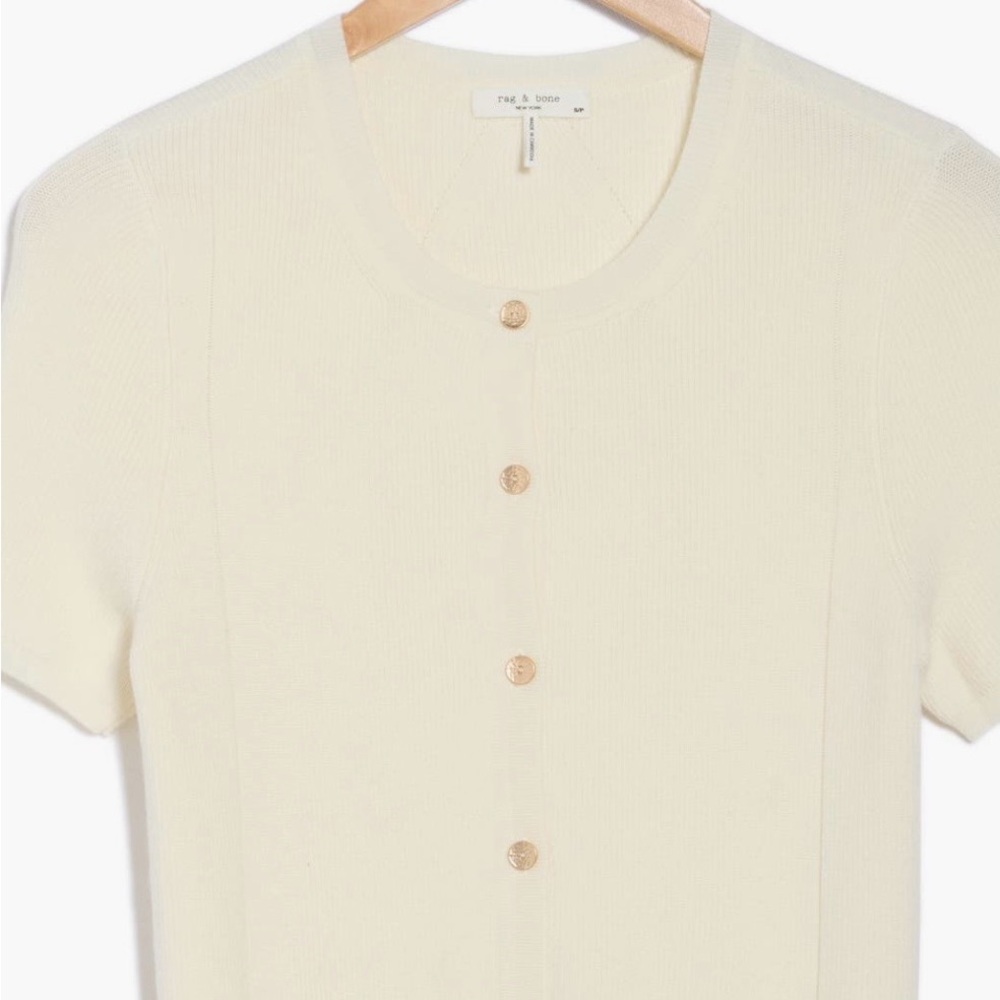 rag & bone Ivory Button-Up Cardigan